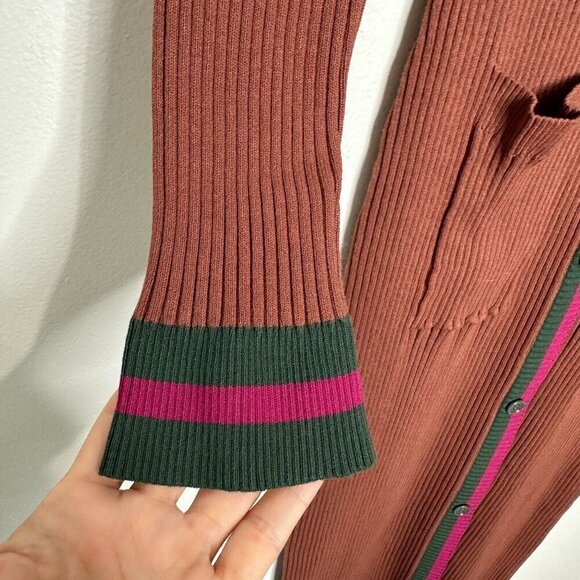 Current Air Colleen Sweater Dress Size L Ribbed Knit Midi - Picture 7 of 14